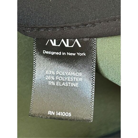 Alala Bond Scuba Hooded Vest Full Zip Black Green Size Small - Picture 10 of 11